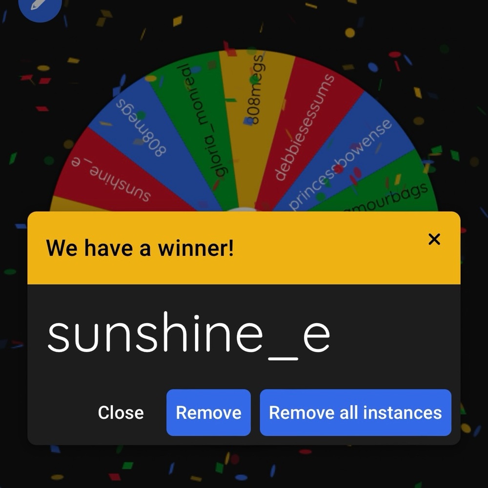 GIVEAWAY WINNER!